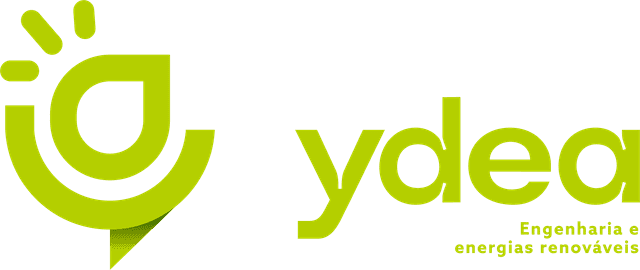 Logomarca com nome da Ydea Solar